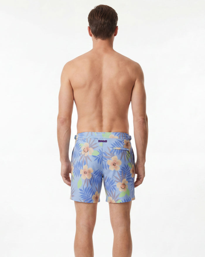 Pool Farm Floral Blue Swim Trunk