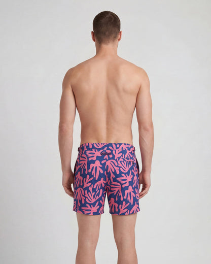 POOL LOOP CORAL CANVAS SWIM SHORT IN PINK