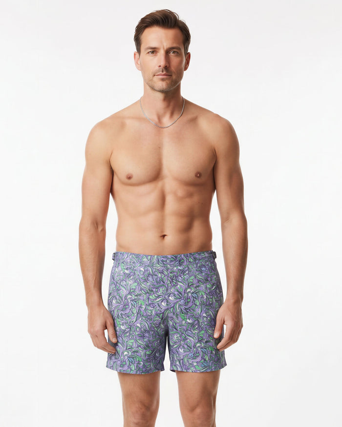 POOL PAISLEY LAYERS SWIM SHORT - CLOVER