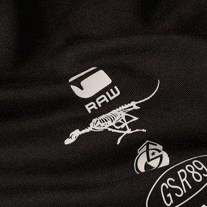 Poster Back Graphic Loose Full Zip Hoodie