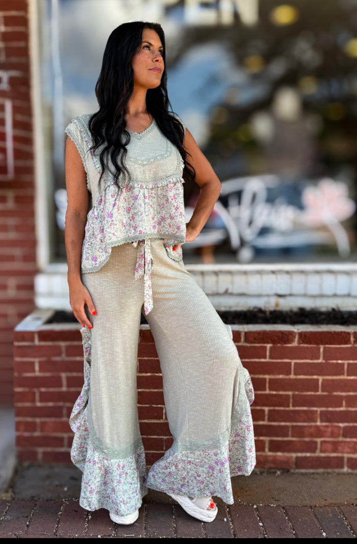 Powder Sage Top