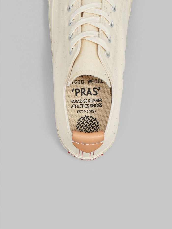 pras shellcap low leather pull strap sneakers kinari off white interior sole