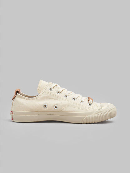 pras shellcap low leather pull strap sneakers kinari off white kurume