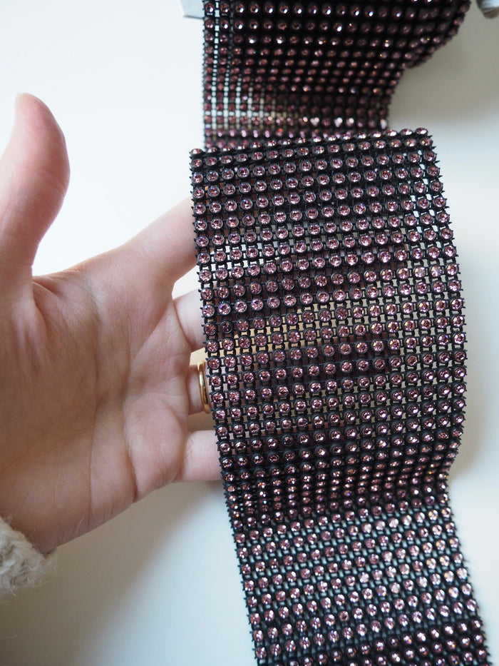 Preciosa Stretch Light Rose Diamante Trim 8mm