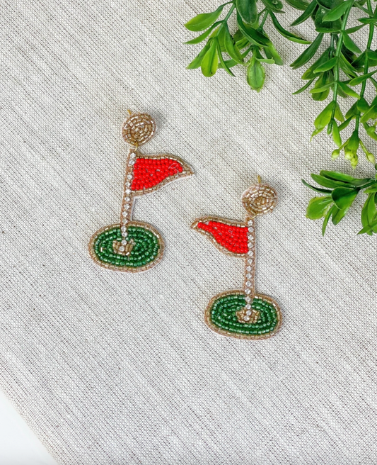 Prep Obsessed Flag Dangle Earrings