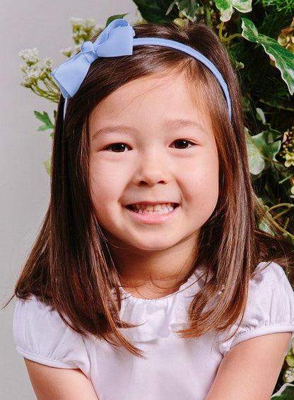 Lily Rose Alice Bands Pretty Bow Alice Band in French Blue