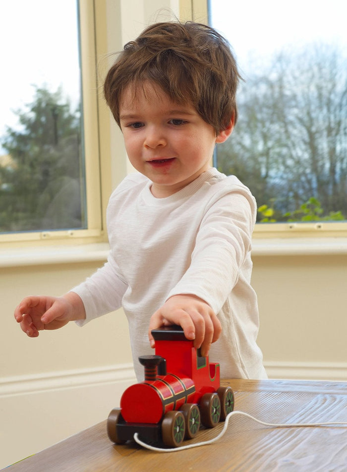 Orange Tree Toy Pull-Along Steam Train - Trotters Childrenswear
