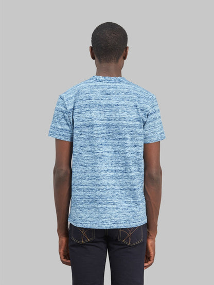 pure blue japan kasuri tshirt indigo slim  back fit