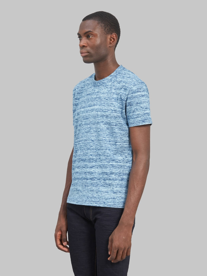 pure blue japan kasuri tshirt indigo slim  side fit