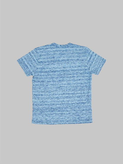 pure blue japan kasuri tshirt indigo slim back