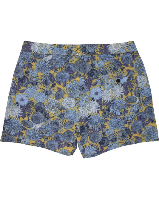 Quack 2 Mums Floral Yellow Swim Trunk