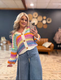 Rainbow Strip Cardigan