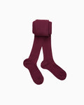 Chelsea Clothing Company Tights Ribbed Tights in Aubergine