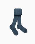 Chelsea Clothing Company Tights Ribbed Tights in Denim Blue