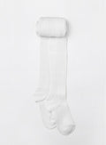 Chelsea Clothing Company Tights Ribbed Tights in White - Trotters Childrenswear