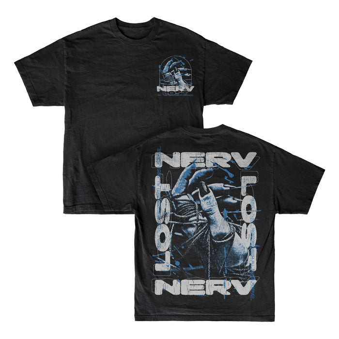 nerv Rope Black - T-Shirt front and back