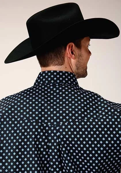 Roper 1381 New Star Foulard (Black) - Men's Western Shirt