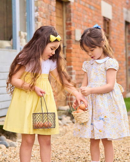 Lily Rose Dress Rose Hand Smocked Dress in Lemon