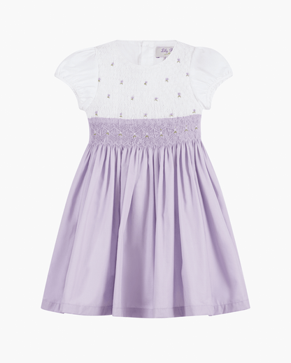 Lily Rose Dress Rose Hand Smocked Dress in Lilac