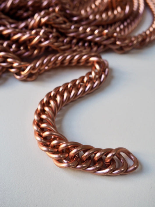 Rose Pearl Metal Chain 15mm