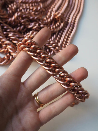 Rose Pearl Metal Chain 15mm