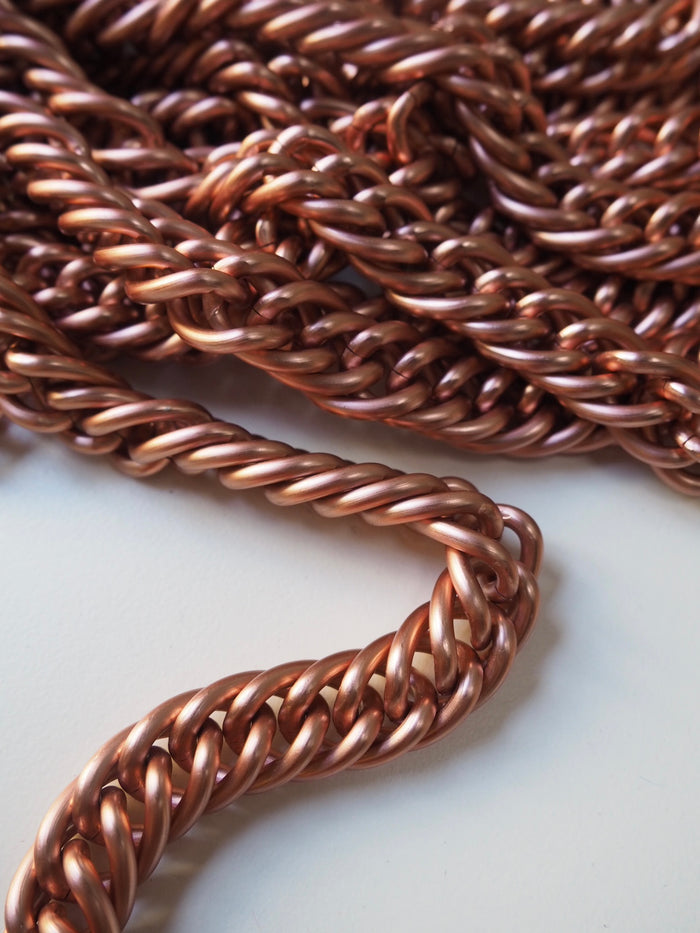 Rose Pearl Metal Chain 15mm