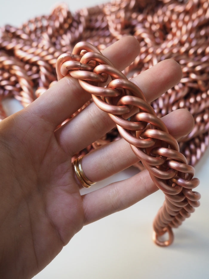 Rose Pearl Metal Chain 20mm