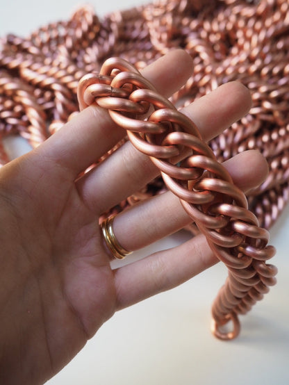 Rose Pearl Metal Chain 20mm