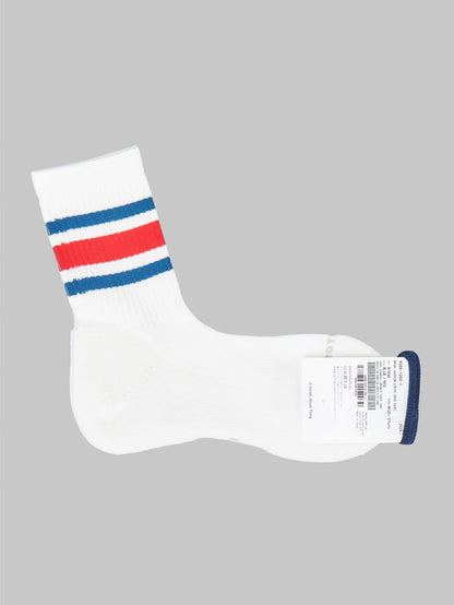 rototo washi cushion stripe crew socks blue red composition