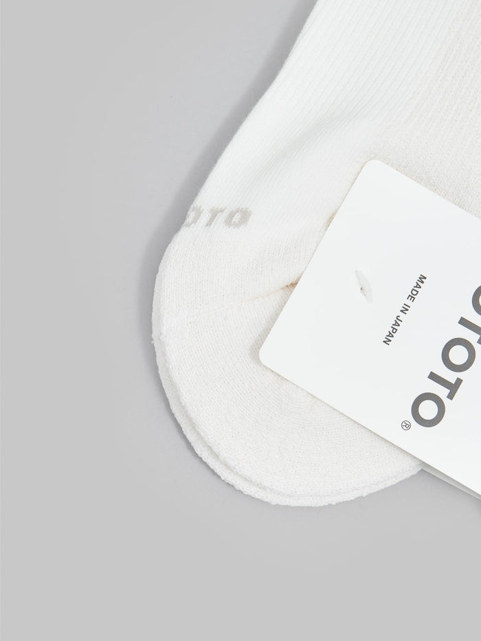rototo washi cushion stripe crew socks blue red toe