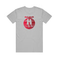 rival schools Running Logo Red Gradient Silver T-Shirt