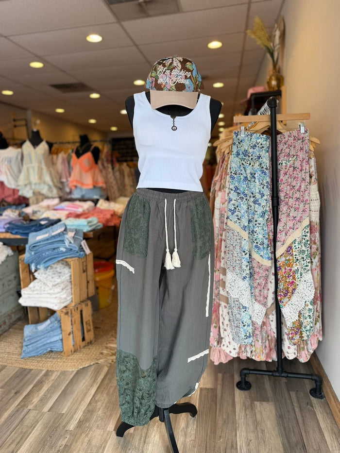 Sage Lace Joggers