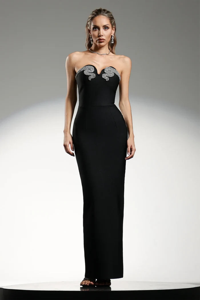 Sailor Embellished Strapless Maxi Dress