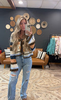 Salmon Multi Cardigan