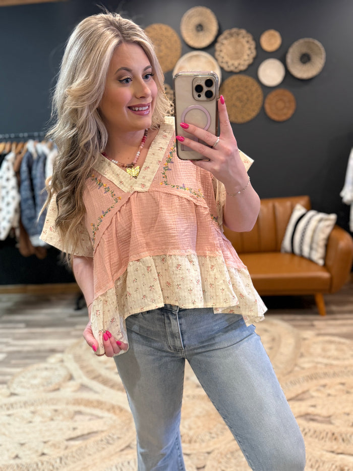Salmon Pink Top
