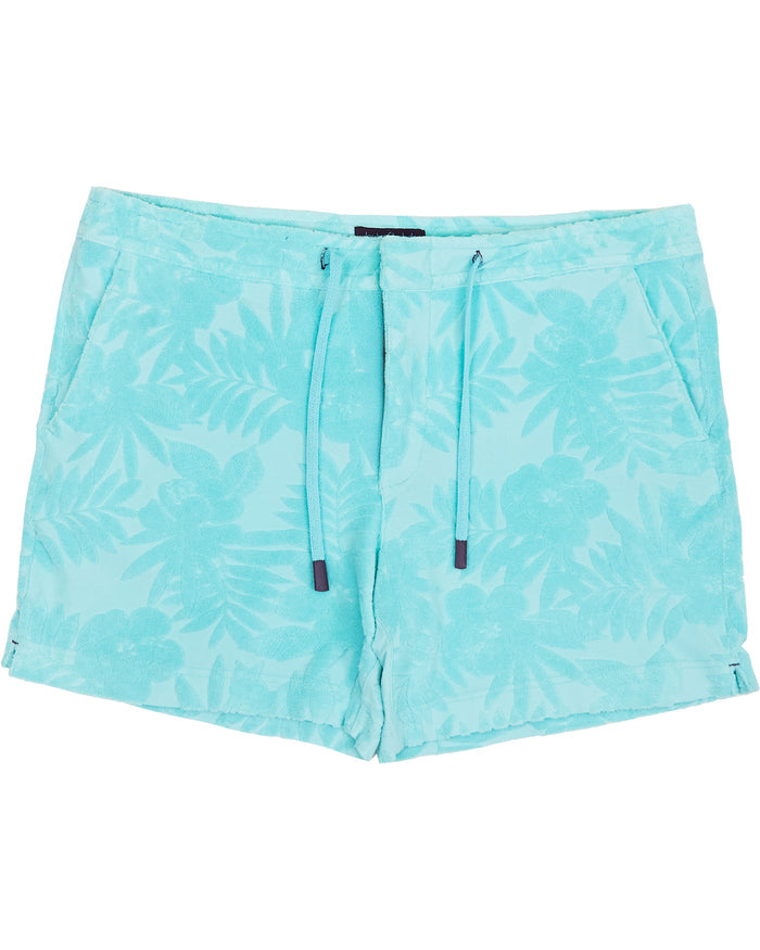 SAM FARM FLORAL TOWEL SHORT - SPEARMINT