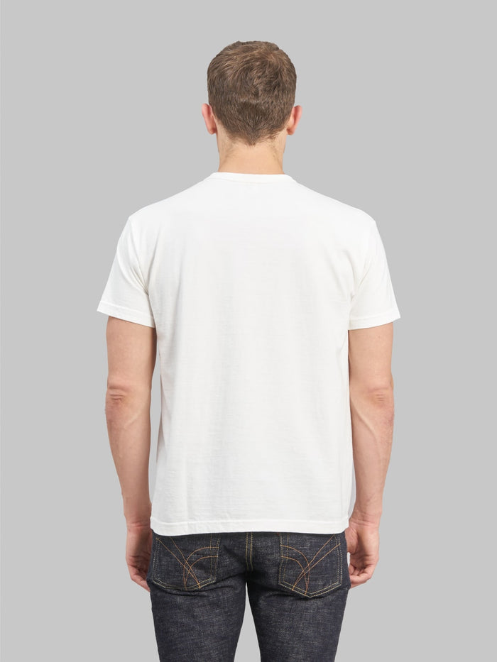 samurai jeans heavyweight pocket plain white model back fit