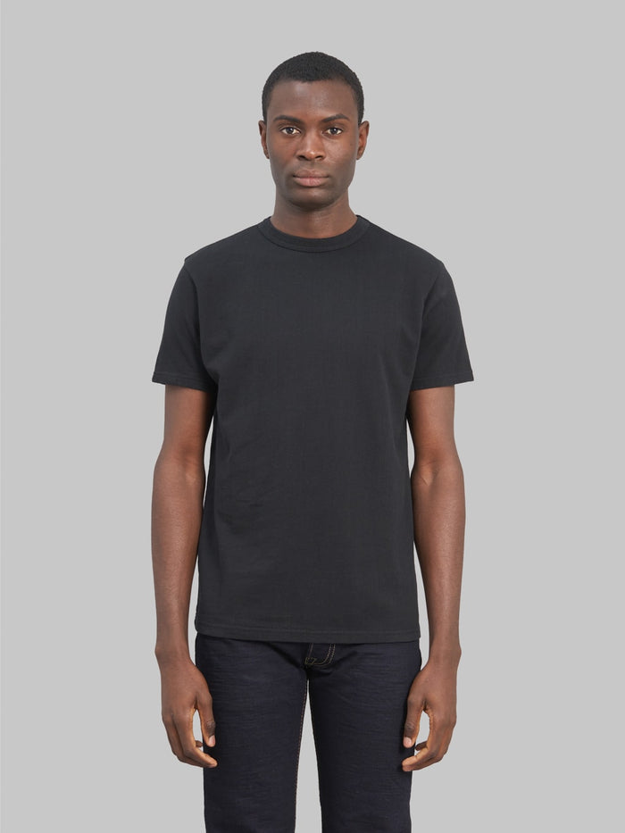 samurai jeans rim inlay loopwheel tshirt black slim front