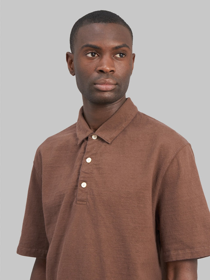 samurai jeans japanese cotton polo kuri dark chest details
