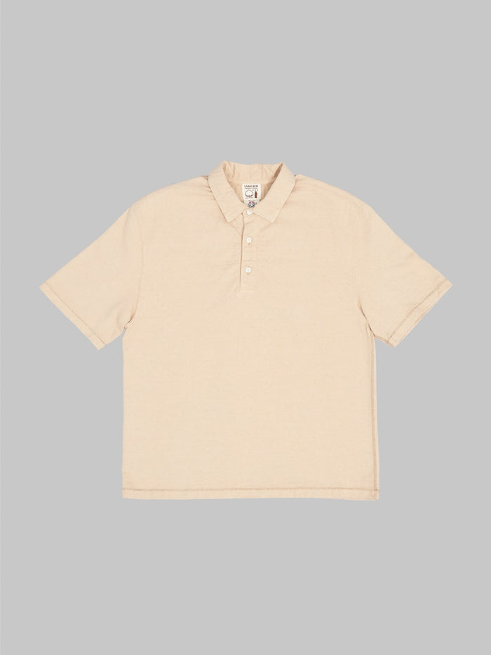samurai jeans japanese cotton polo kuri front