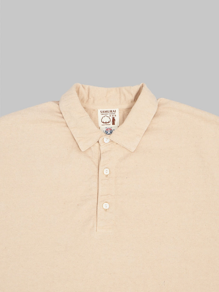 samurai jeans japanese cotton polo kuri collar buttons