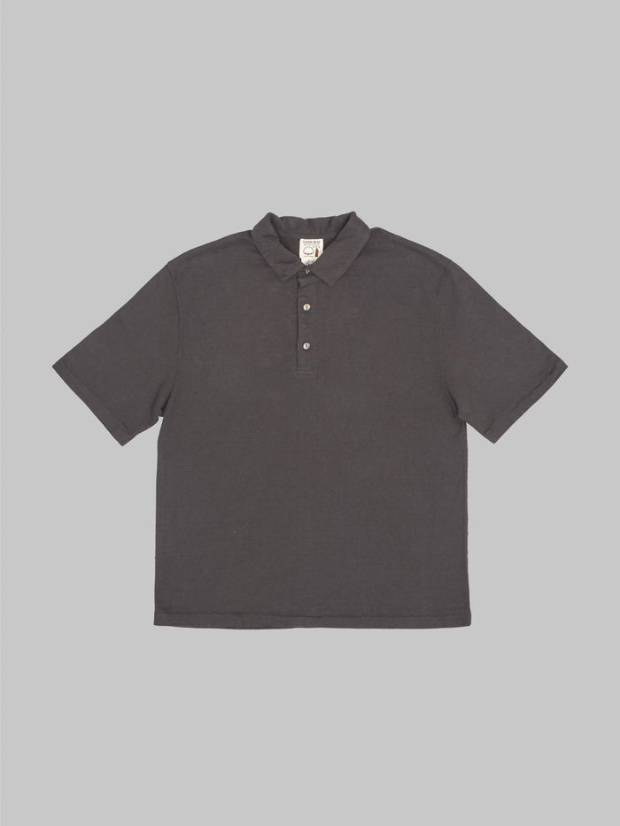 samurai jeans japanese cotton polo kuromame front