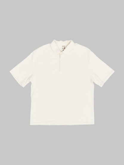samurai jeans japanese cotton polo natural front