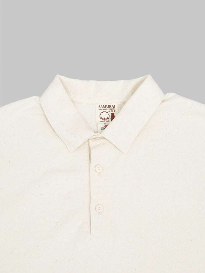 samurai jeans japanese cotton polo natural buttons