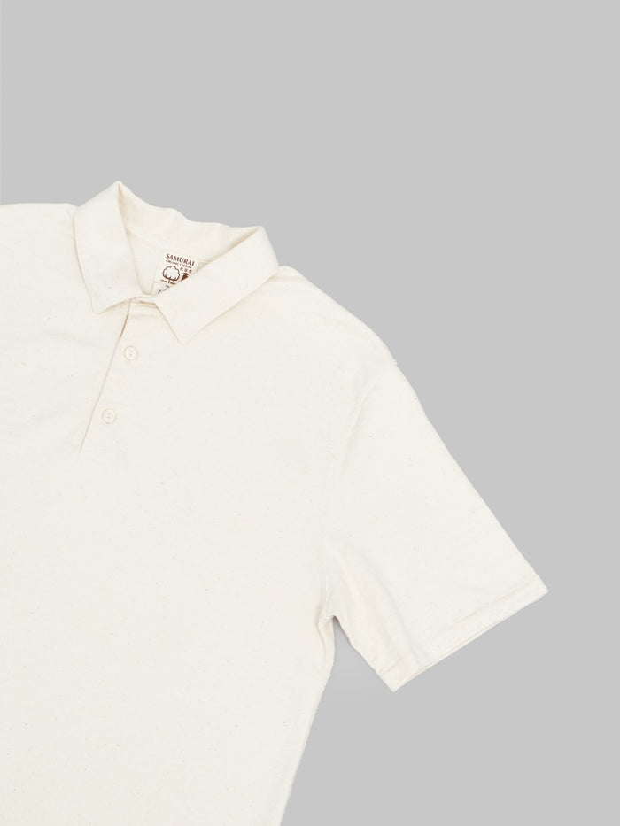 samurai jeans japanese cotton polo natural sleeve