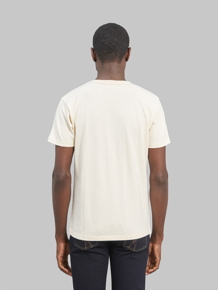 samurai jeans rim inlay loopwheel tshirt ivory back fit