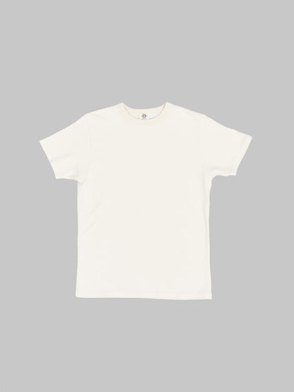 samurai jeans rim inlay loopwheel tshirt ivory front
