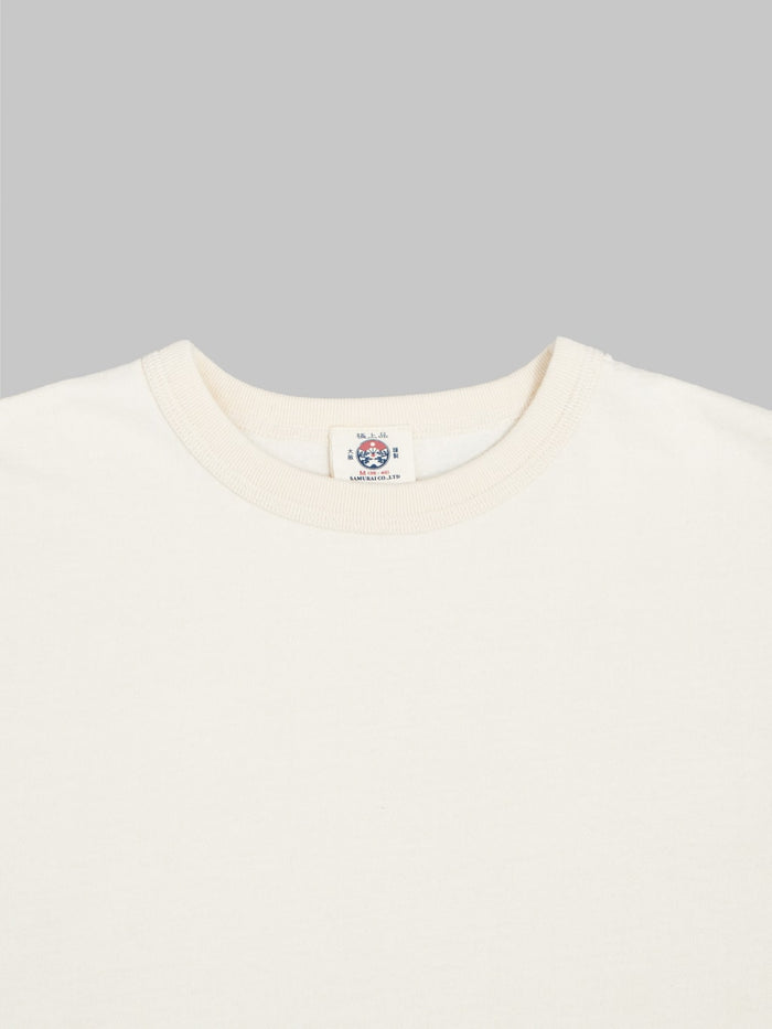 samurai jeans rim inlay loopwheel tshirt ivory collar