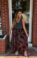 Sand Floral Skirt