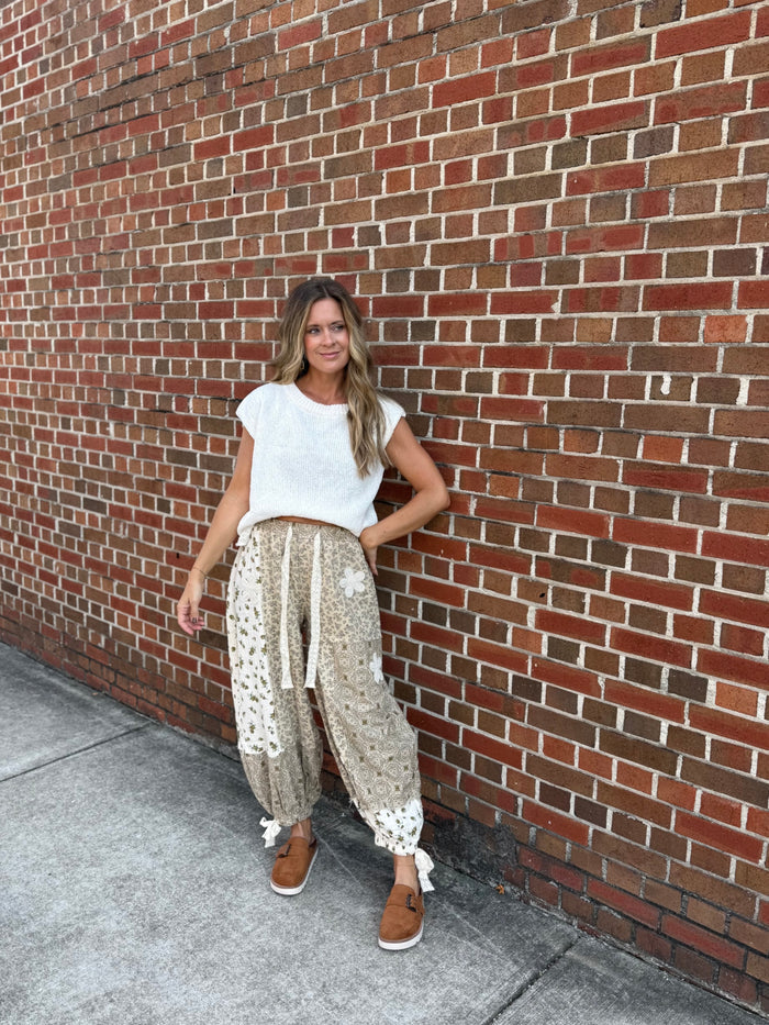 Sand Multi Patch Pants